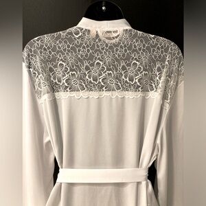 La Senza satin kimono robe with lace